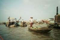 Floating markets Mekong Delta