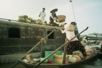 Floating markets Mekong Delta