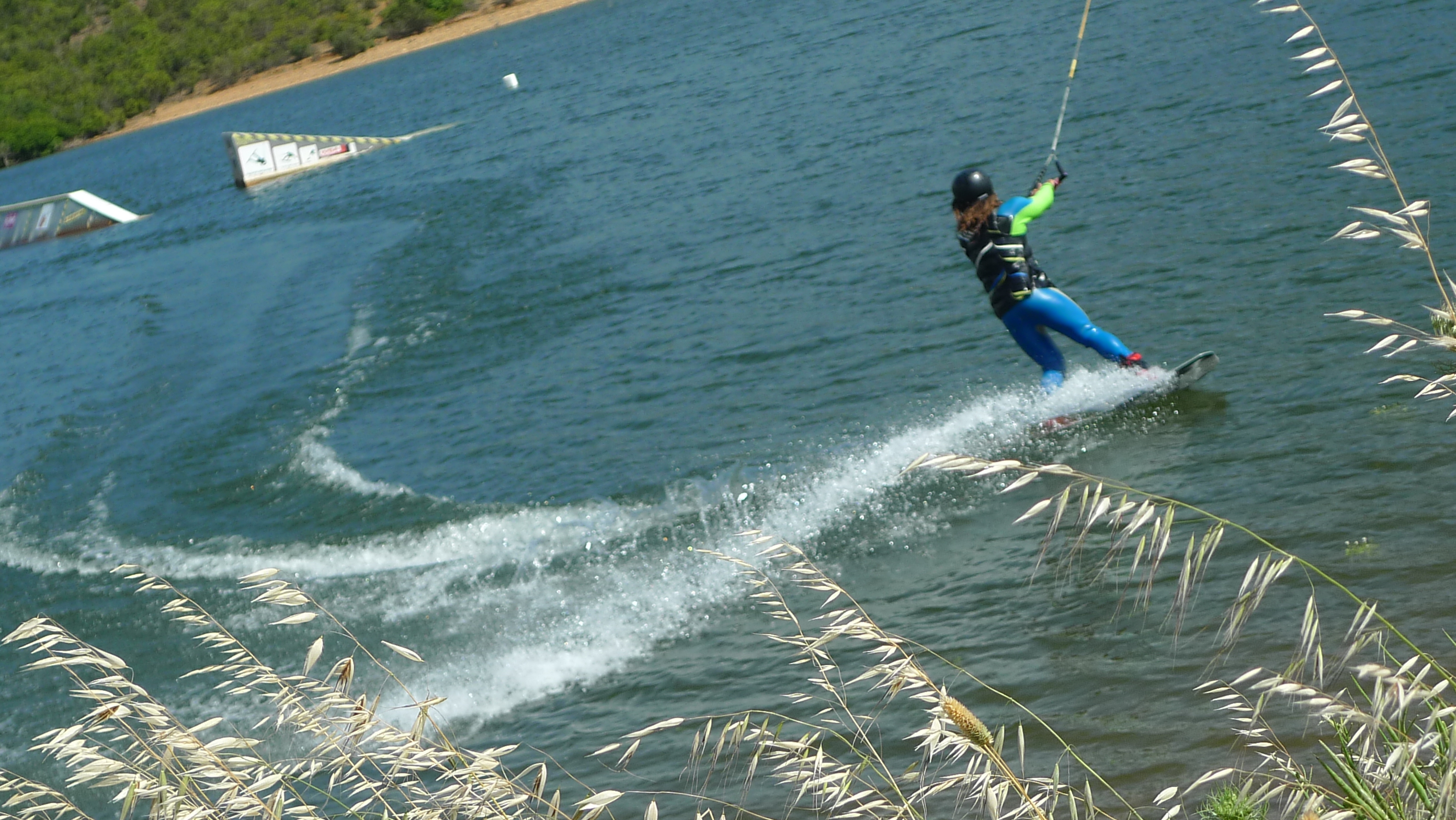 Wake-boarding at Lago di Medau Zirmilis